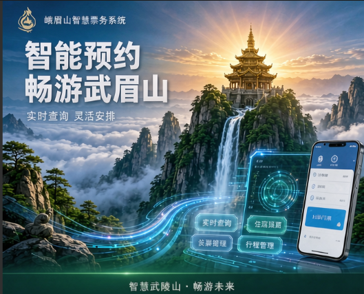 峨眉山智慧票务系统:金顶限流与观光车索道联动