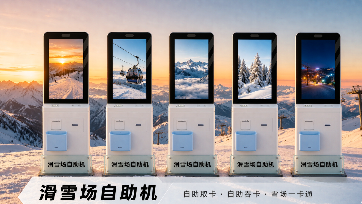 小泥人滑雪场自助机，雪场自助取卡吞卡机迎来大升级：保险挂票、现金结算、会员人脸识别……六大改进一次看懂